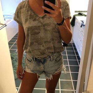 American Eagle Camo V-Neck